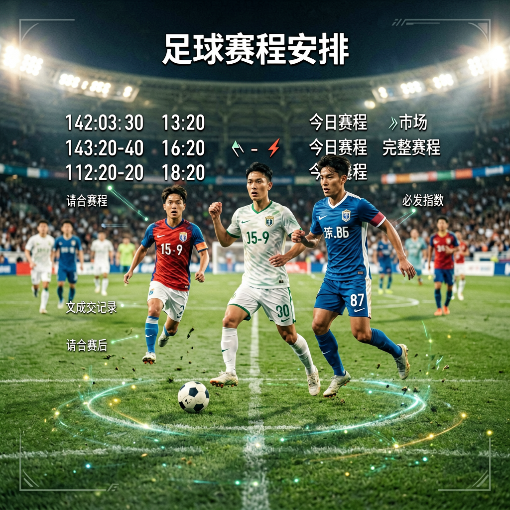 足球赛程安排，显示比赛时间与对阵双方